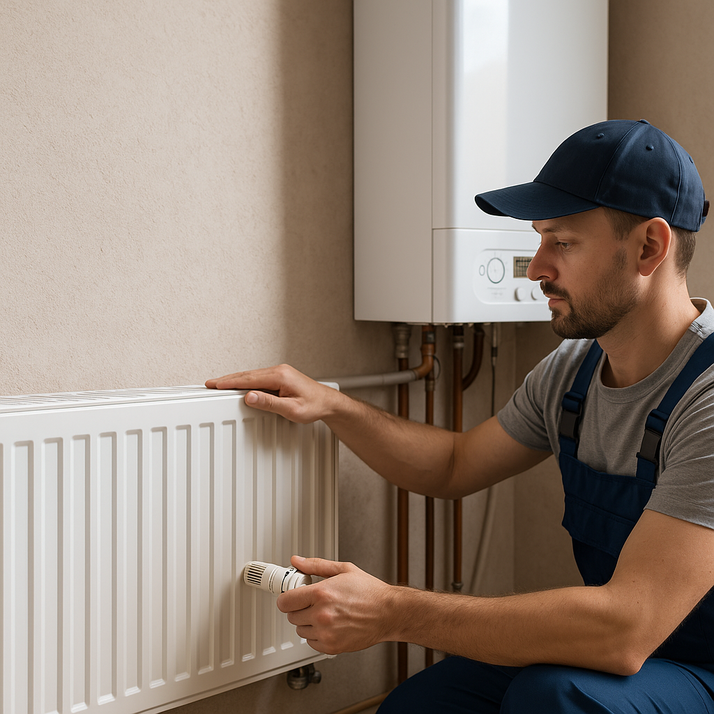 Peşəkar kombi ustası tərəfindən radiatorun termostatik ventilinin tənzimlənməsi - enerji qənaəti və istilik balanslaşdırma Bakı